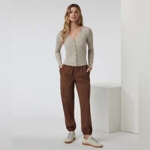 Vuori Chocolate Brown Birch Joggers Size Large